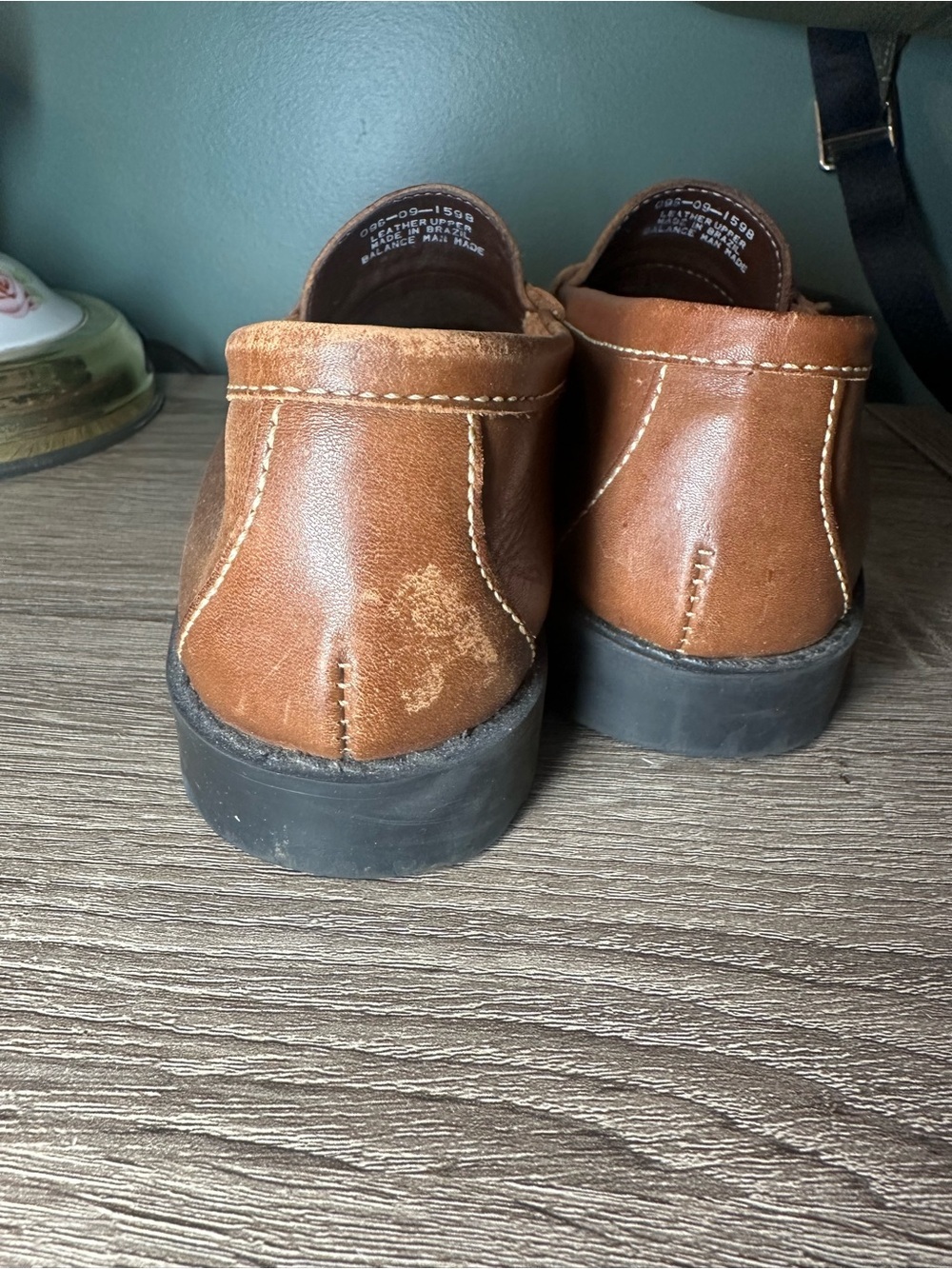 Vintage 90s Leather Kiltie Loafers Chunky Lug Sole Preppy Size 8 - Picture 4 of 7
